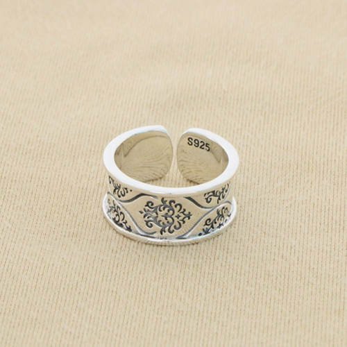 Scroll Adjustable Ring 925 Sterling Silver Jewelry