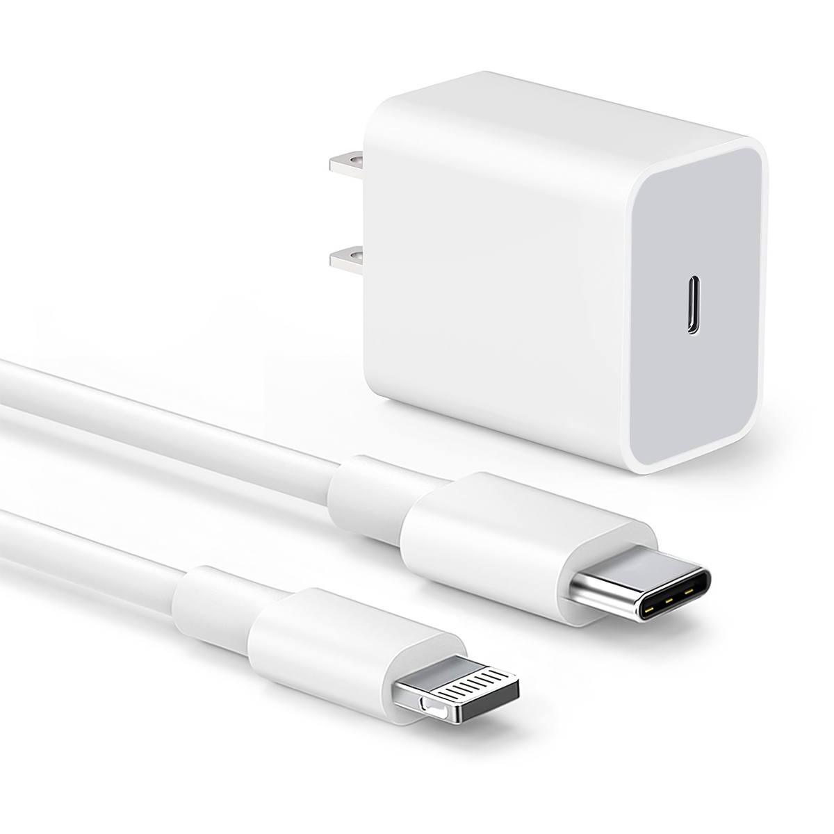 Combo Cargador 20w + Cable USB-C a Lightning iOS Tecbox