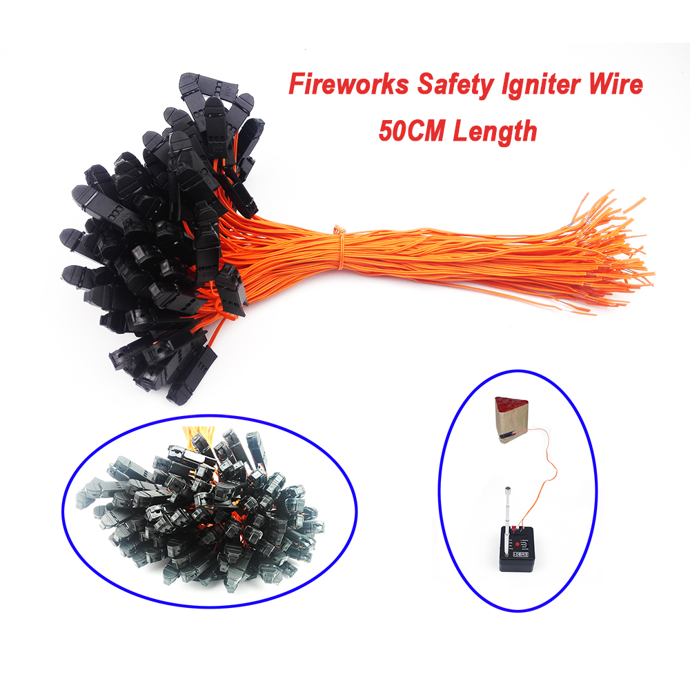 50 Pcs 19.68in Safety Igniter Match Wire for Fireworks Firing System