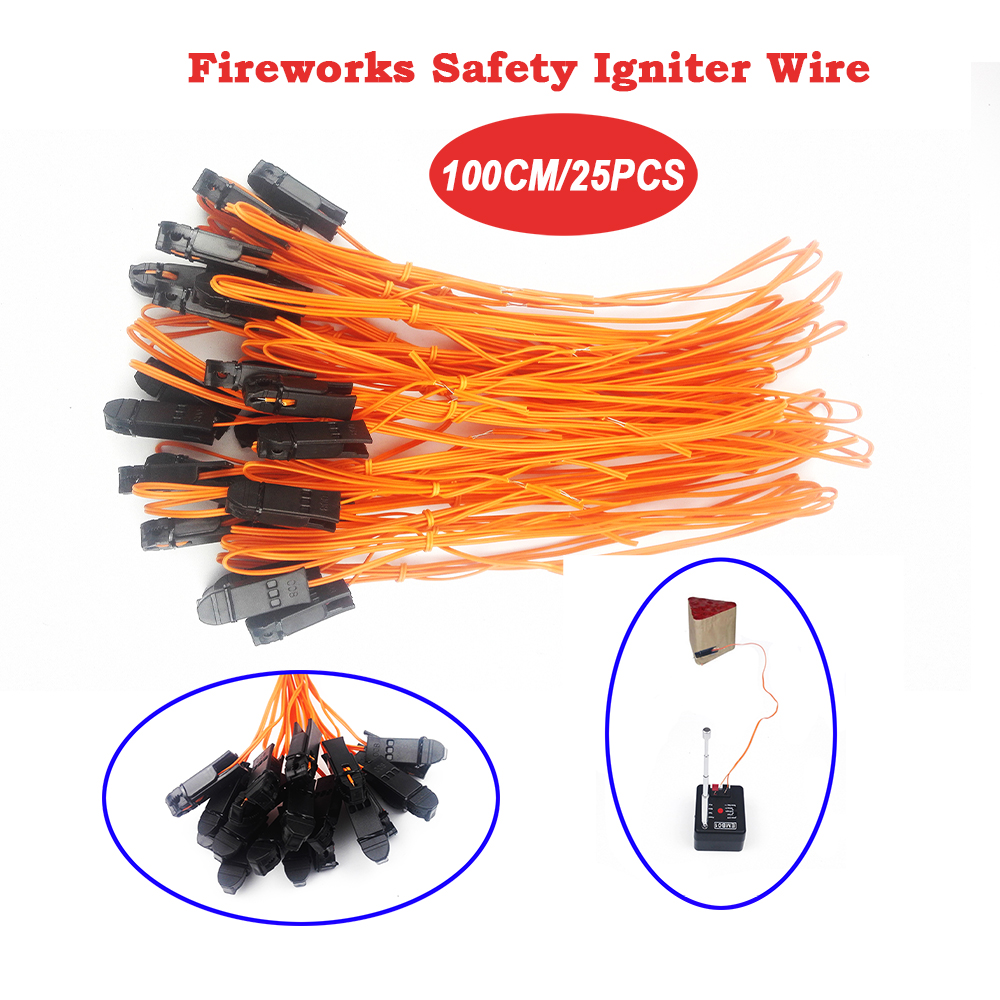 25 Pcs 1M Safety Igniter Match Wire for Fireworks Firing System