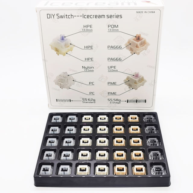 Tecsee 35pcs DIY IceCream Series Switch
