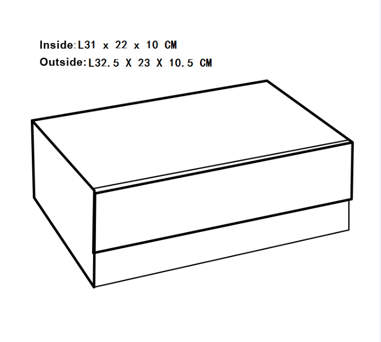 A4 White Magnetic Gift Box without ribbon
