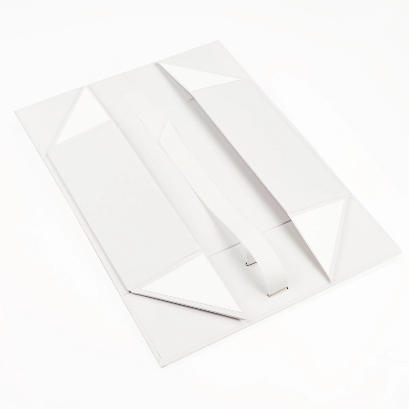 A4 White Magnetic Gift Box with ribbon