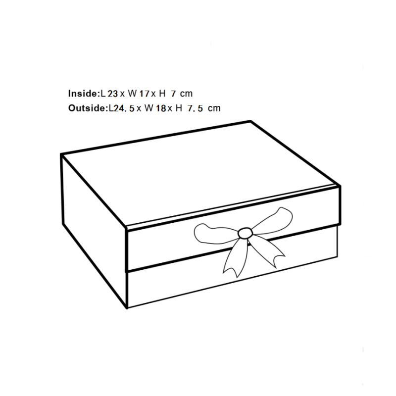 A5 Pink Magnetic Gift Box with ribbon