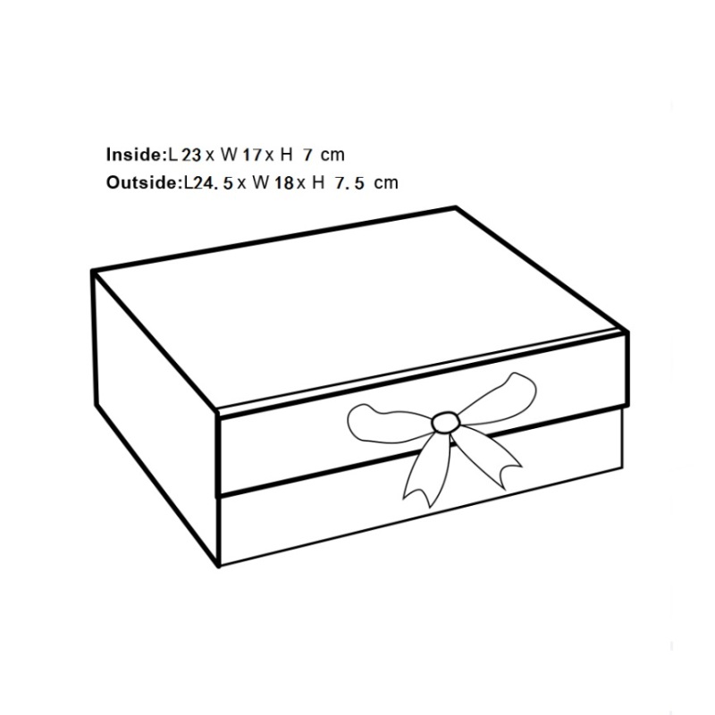 A5 White Magnetic Gift Box no ribbon