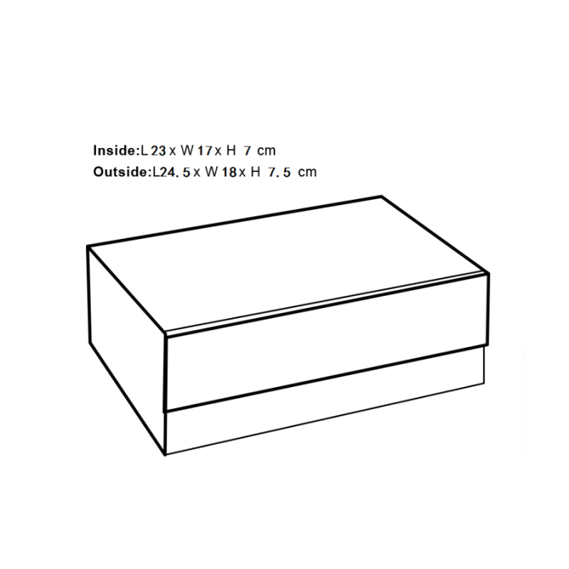 A5 Black Magnetic Gift Box without ribbon