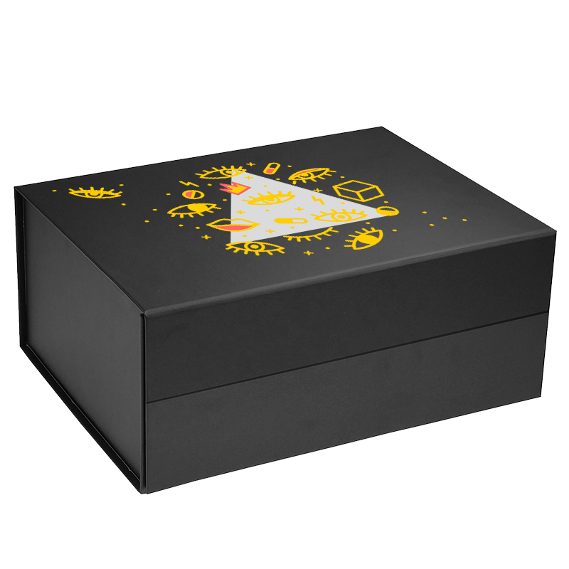 Custom logo black magnetic gift box ribbon, magnetic gift box wholesale