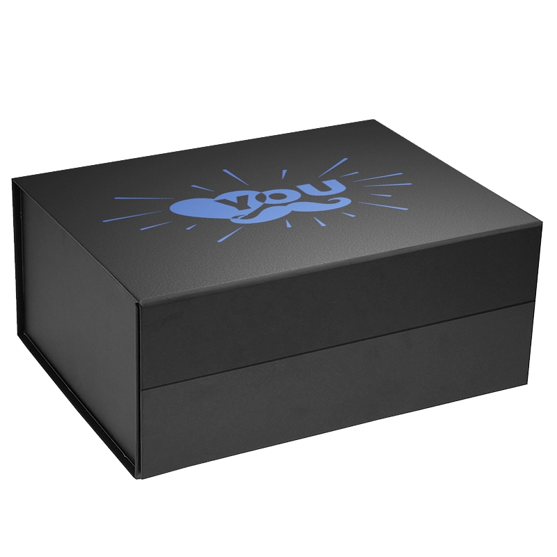 Custom logo on black magnetic gift box wholesale, magnetic gift box black