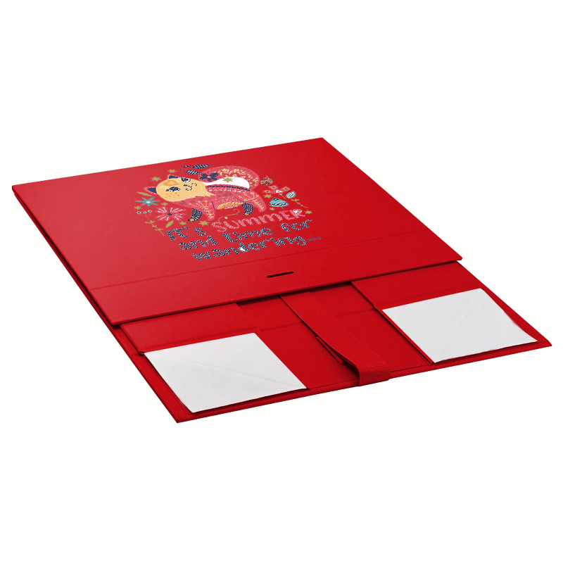 Custom logo on red magnetic gift box wholesale, magnetic gift box wholesale