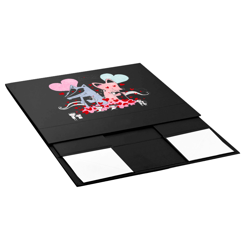 Custom logo on magnetic gift boxes black, deep magnetic gift box wholesale