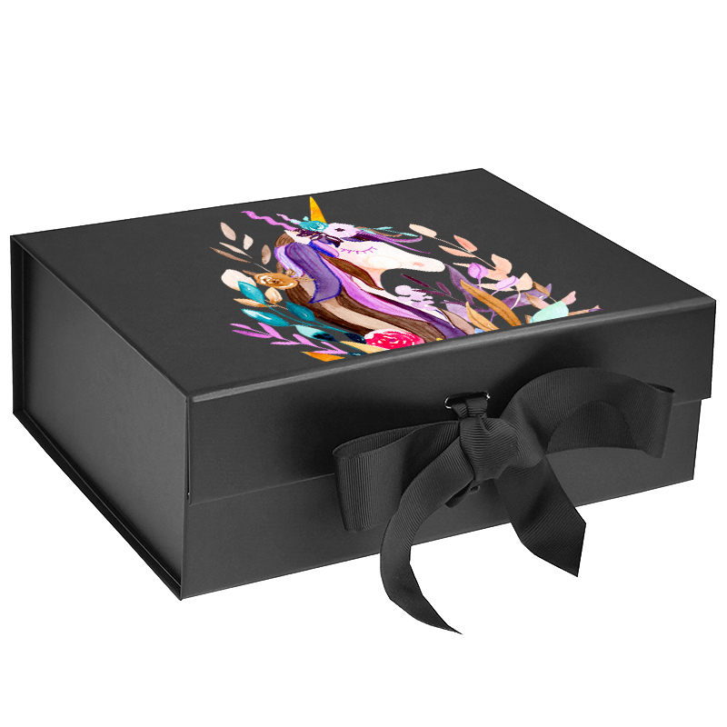 Custom logo on deep magnetic gift box wholesale, folding magnetic gift box