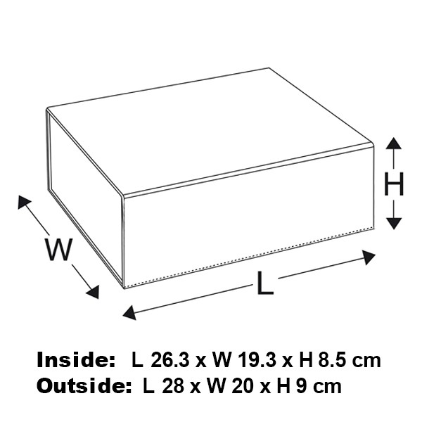 M Shallow Black Magnetic Gift Box