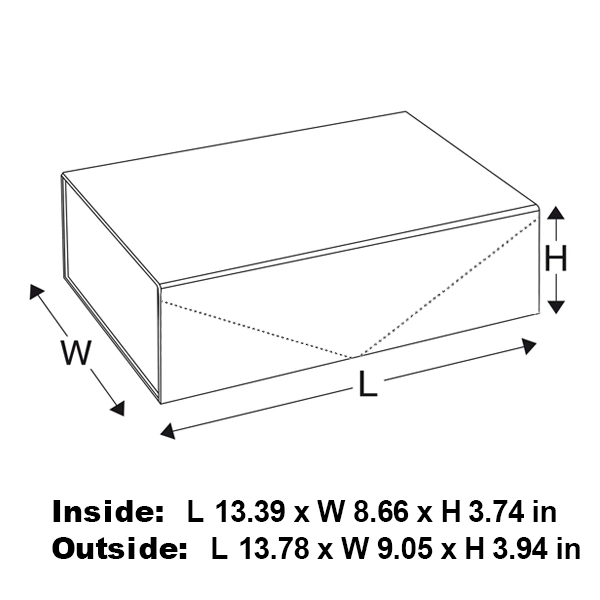 L A4 Deep-2 Red Magnetic Gift Box