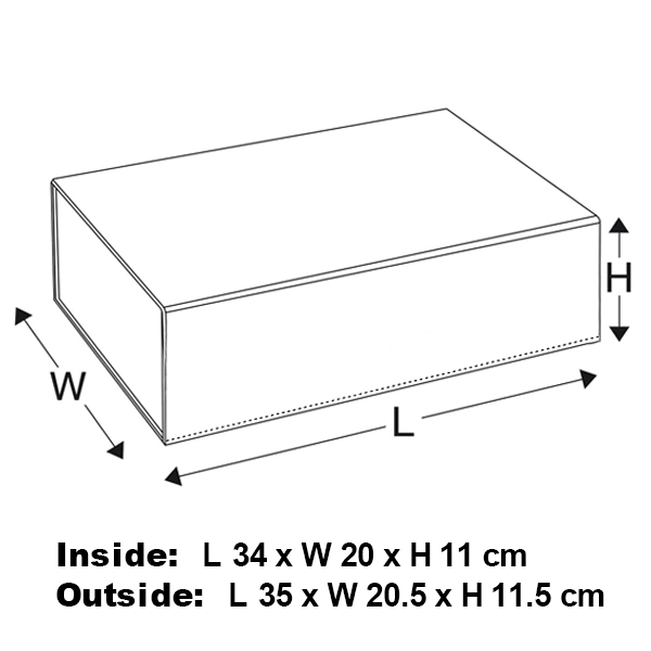 M A4 Deep Silvery Magnetic Gift Box