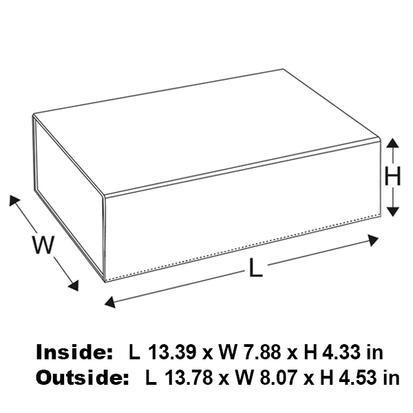 M A4 Deep Silvery Magnetic Gift Box