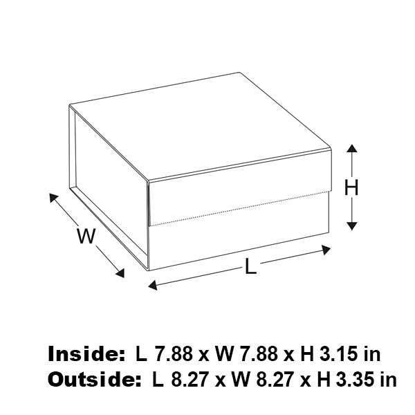 Wholesale M Square Shallow Black Magnetic Gift Box