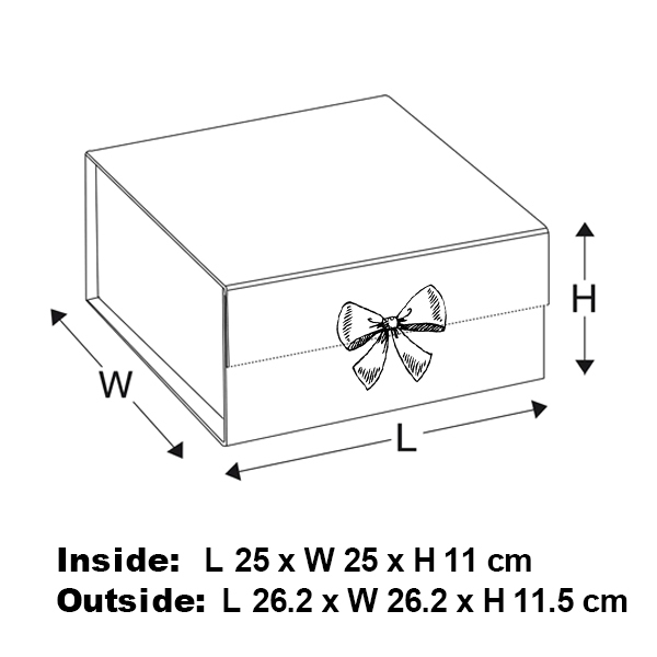 Wholesale L Square Deep White Magnetic Gift Box With Ribbon