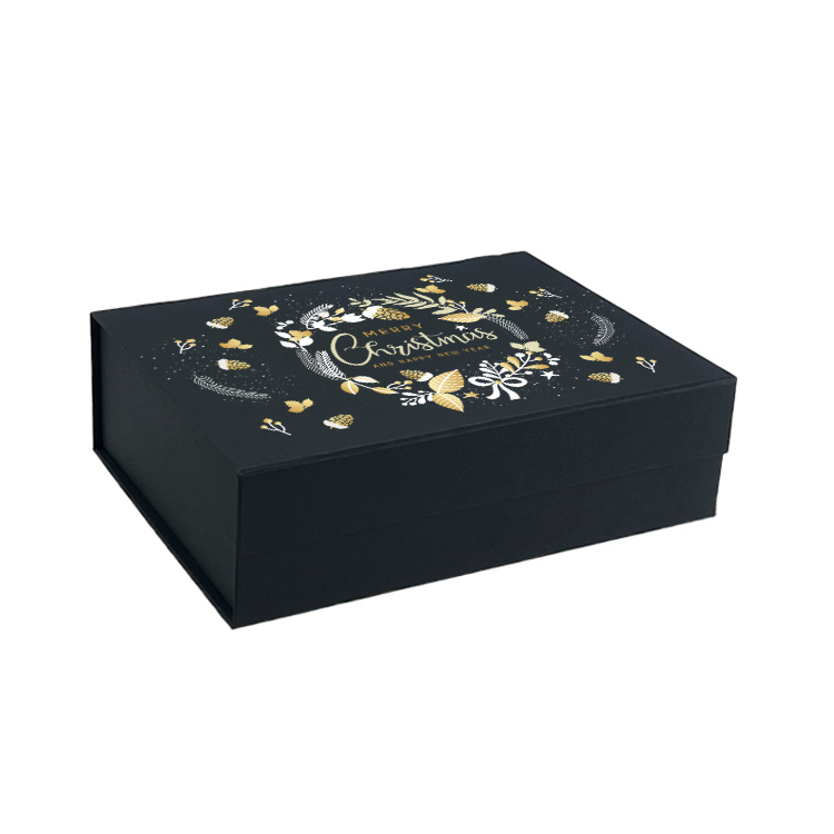 Christmas Wholesale A4 Deep Black Magnetic Gift Box