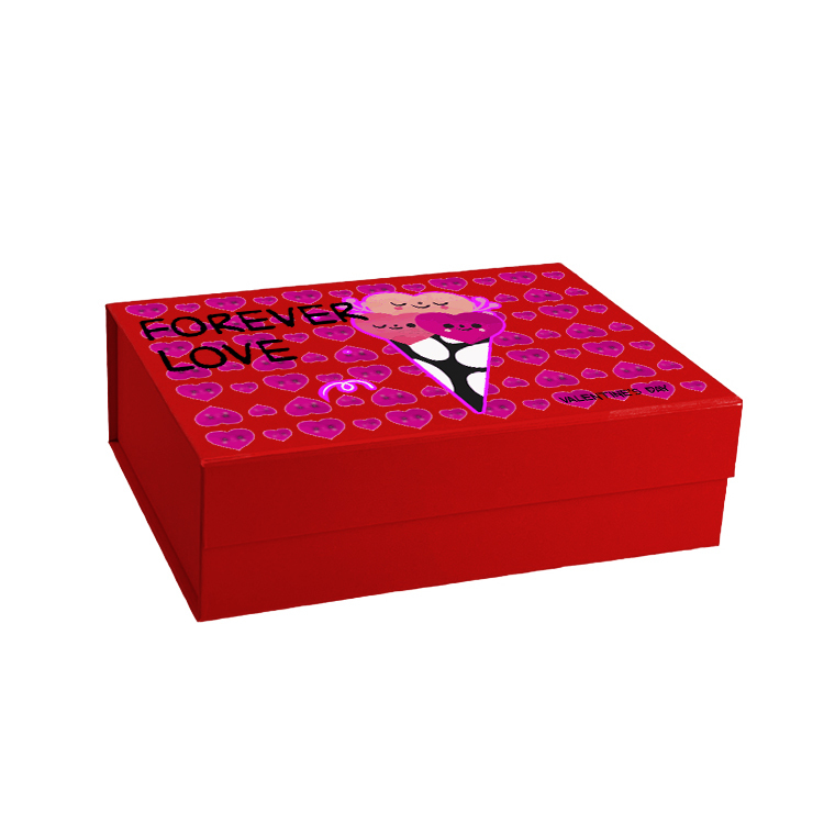 Valentine's Day Christmas Wholesale A4 Deep Red Magnetic Gift Box