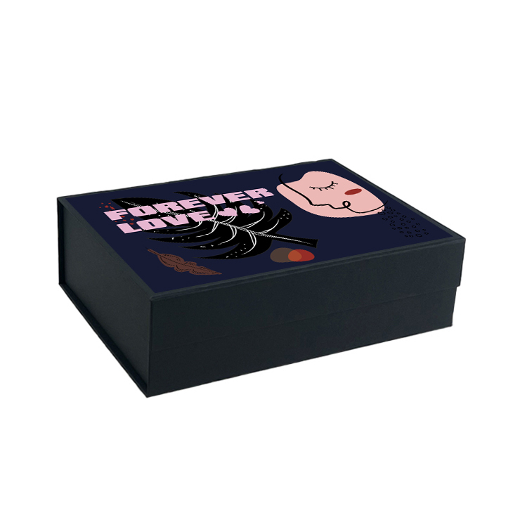 Valentine's Day Wholesale A4 Deep Black Magnetic Gift Box