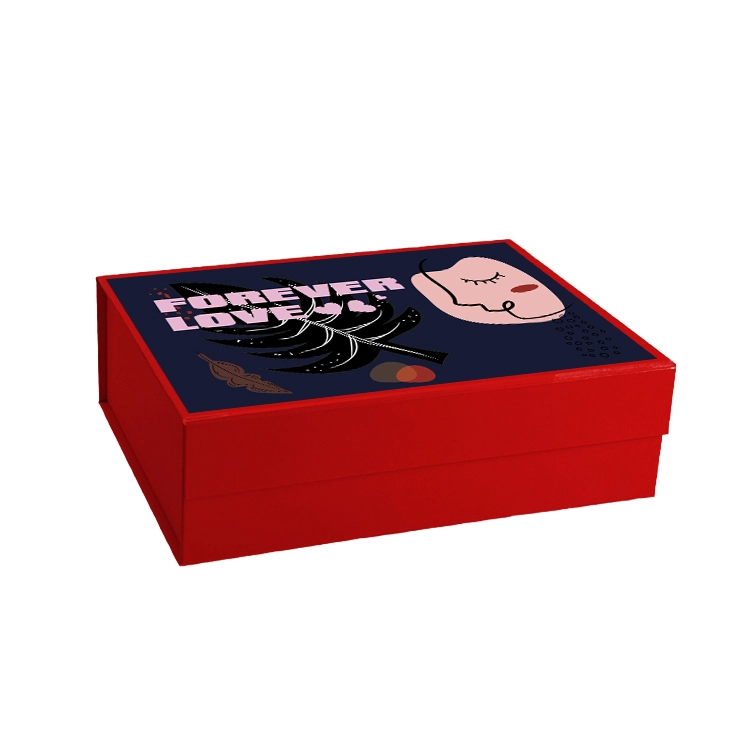 Valentine's Day Wholesale A4 Deep Red Magnetic Gift Box