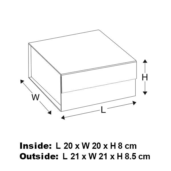 Wholesale M Square Shallow Black Magnetic Gift Box