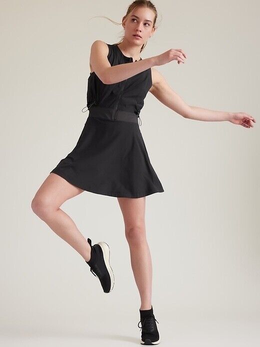 ATHLETA Venture Out Dress 10P 10 P ( Medium Petite ) Black #534785