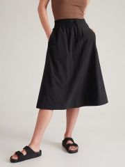 ATHLETA Arrival Skirt Minimalist Business Office Workwear Sz 8 Black 586857 EUC