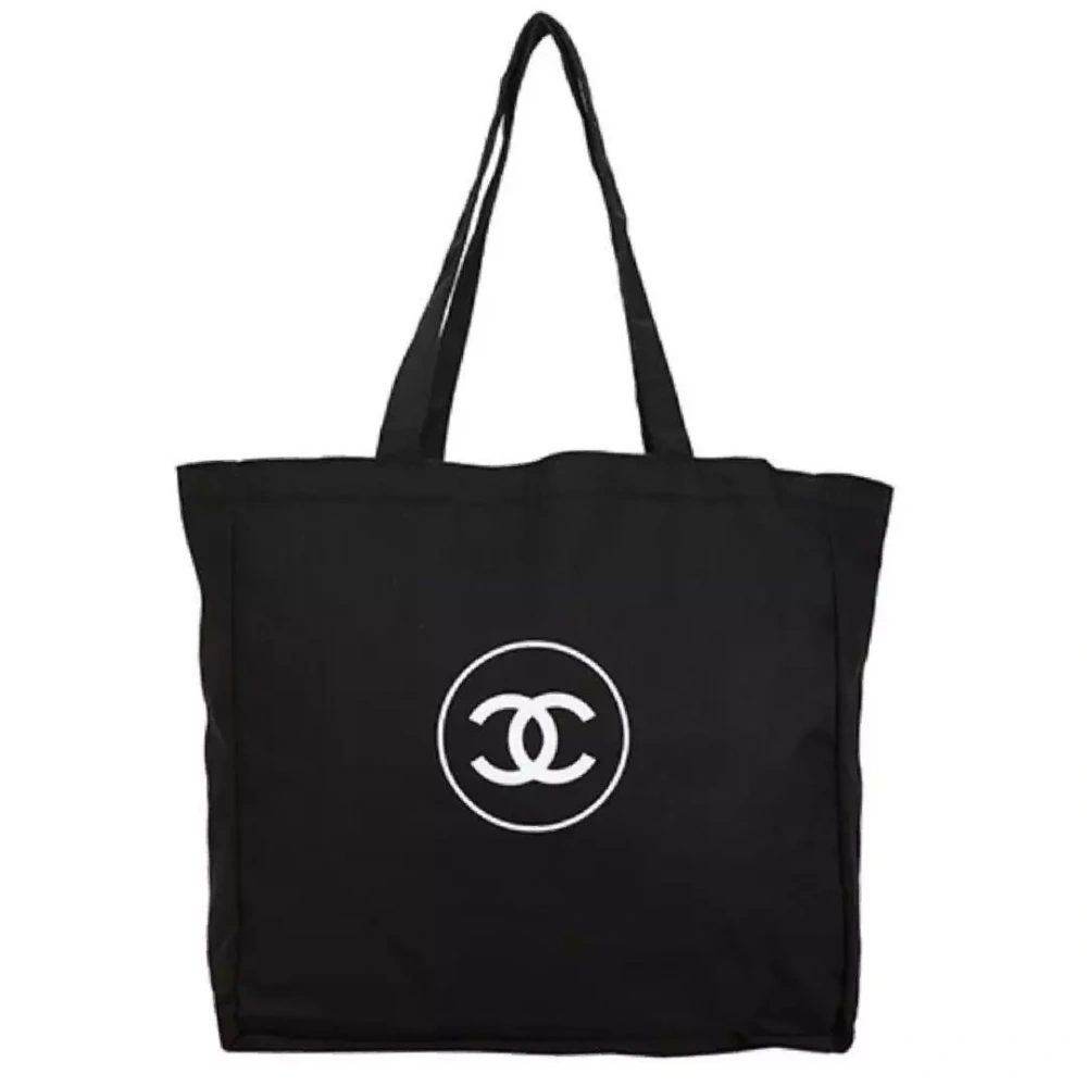 Chanel canvas tote bag novelty women's bag handbag accessories black