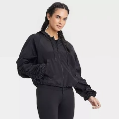 Women's Packable Windbreaker Jacket - JoyLab Black L