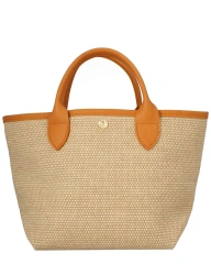 Longchamp Le Panier Pliage Small Canvas Basket Bag