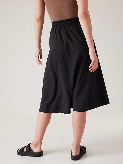 ATHLETA Arrival Skirt Minimalist Business Office Workwear Sz 8 Black 586857 EUC