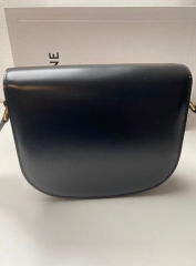 CELINE Triomphe Crossbody Teen Black Leather