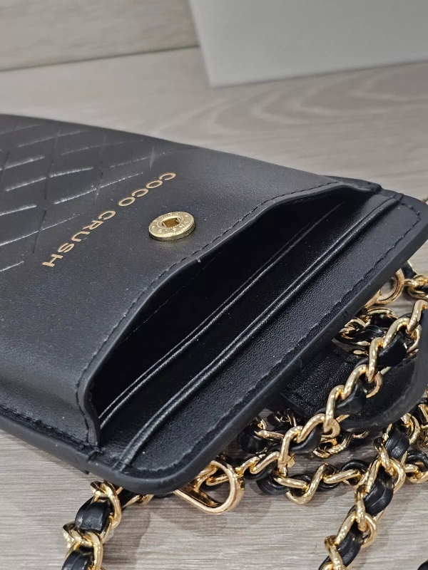 Chanel Coco Crush Phone Bag (Black)