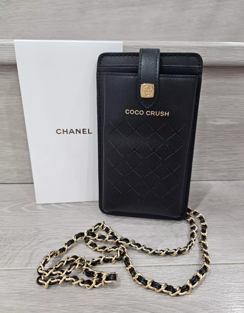 Chanel Coco Crush Phone Bag (Black)