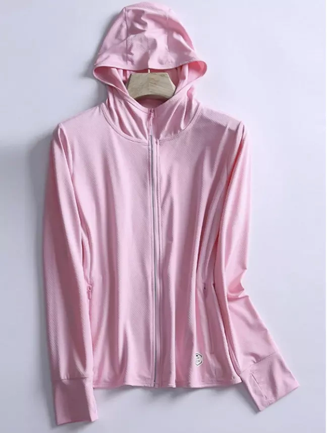 Ladies' UPF 50+sports jacket, sun protection, full zipper, long sleeved hiking shirt