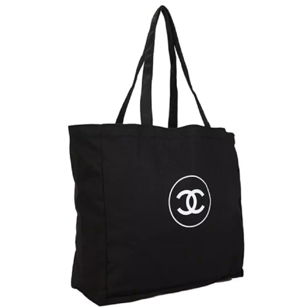 Chanel canvas tote bag novelty women's bag handbag accessories black
