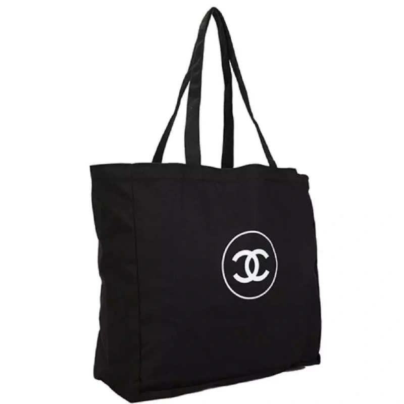 Chanel canvas tote bag novelty women's bag handbag accessories black