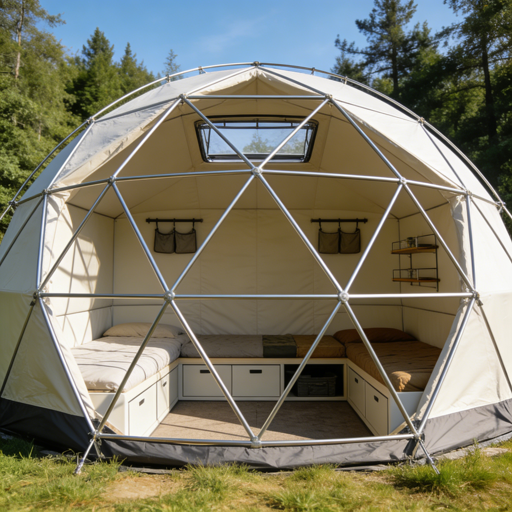 Geodesic tent