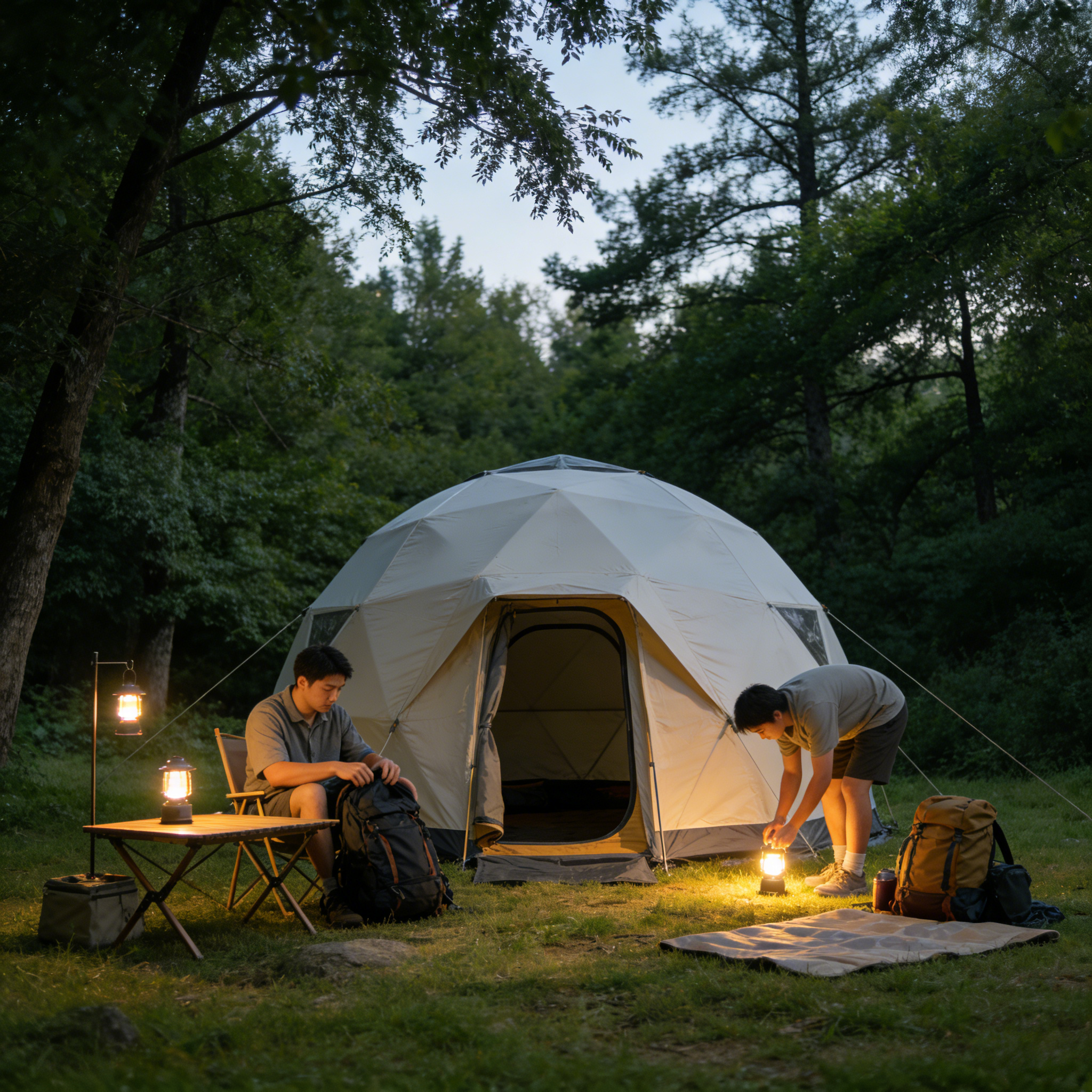 Geodesic tent