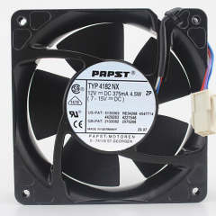 4182NX ebm-papst DC Fans Tubeaxial Fan, 119x119x38mm, 12VDC, 105.9CFM, 4.9W, 49dBA, 3200RPM, Ball Bearing