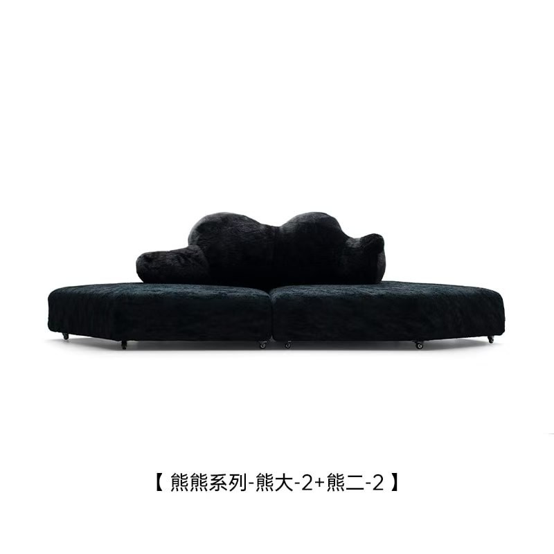 高定 北极熊 布艺沙发 GS4240 图片色