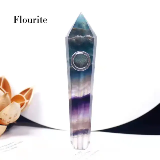 Fluorite Smokey Pipe