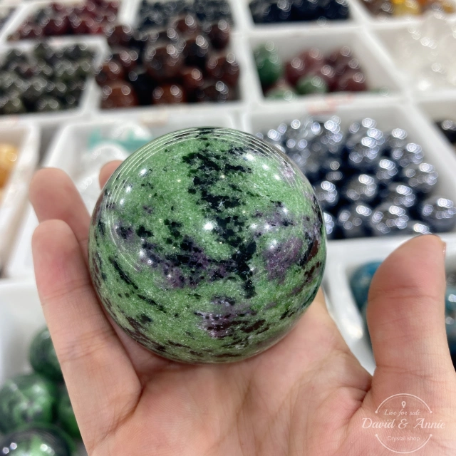 Ruby zoisite sphere