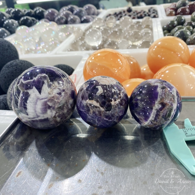 Chevron Amethyst Sphere