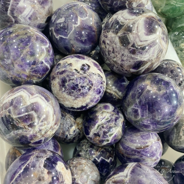 Chevron Amethyst Sphere