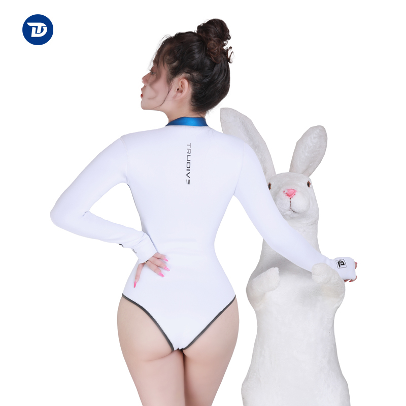 White whale Series Front Zip Sleeve Bikini/Bodysuit 2mm