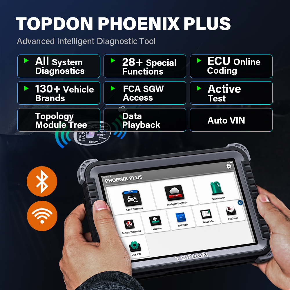 TOPDON Phoenix Lite 2 Advanced OBD2 Scanner Car Diagnostic Tool Active Test