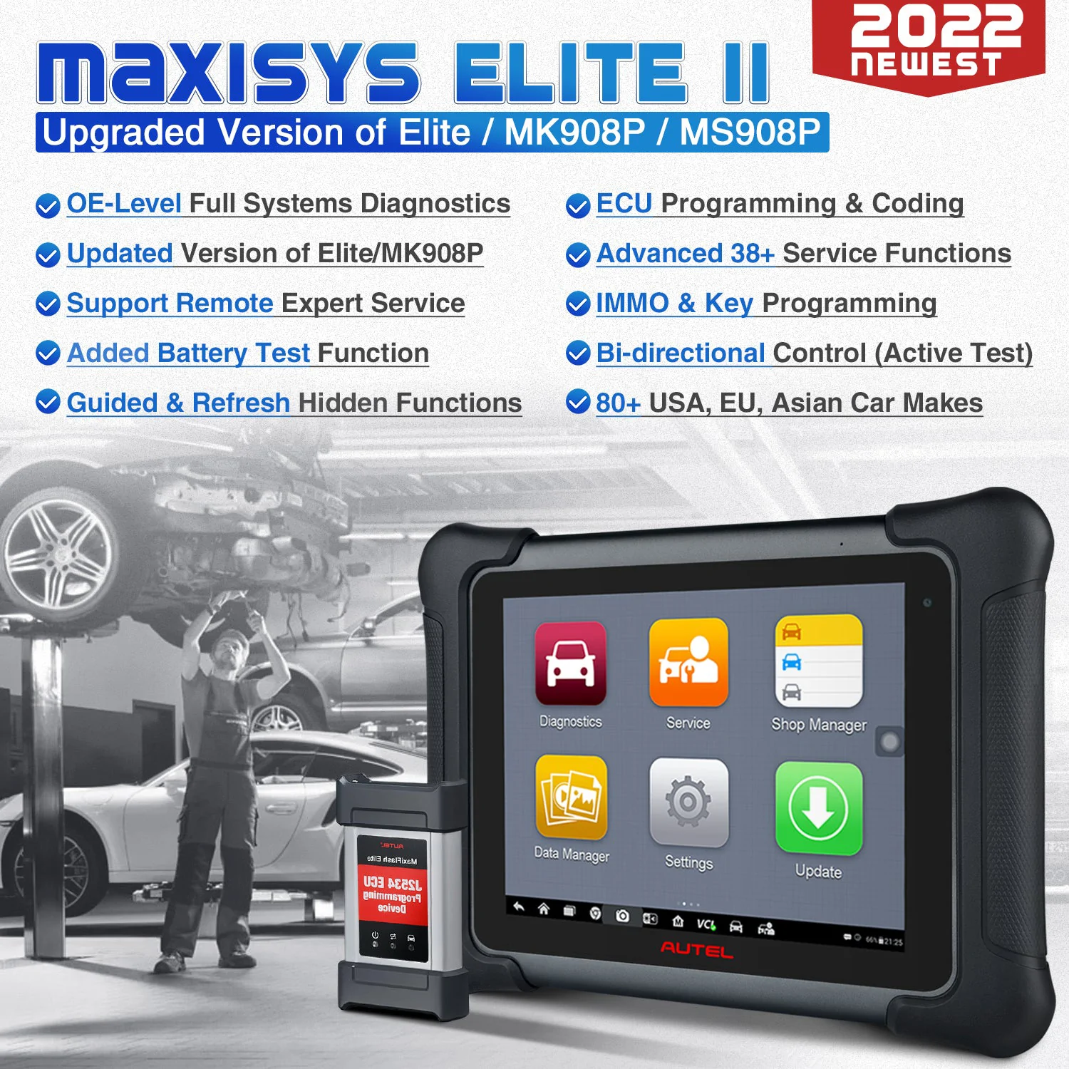 Autel MaxiSys Elite II with 2 Years Free Update, 2022 Top