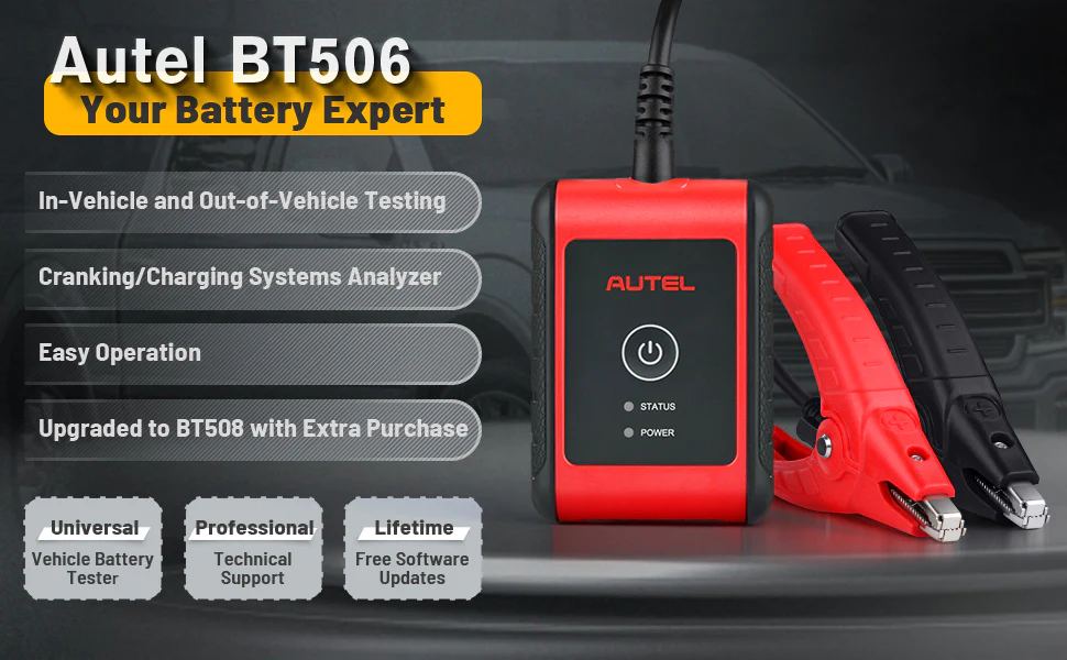  Autel MaxiBAS BT506 with TPMS Tool Vehicle Battery